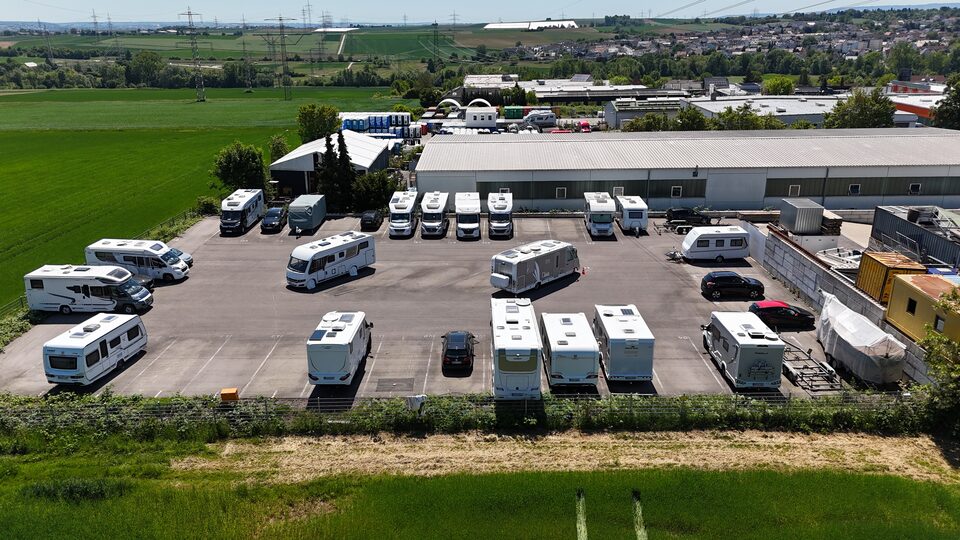 Luftbild vom Standort der Stellplatzanlage in Leingarten bei Heilbronn